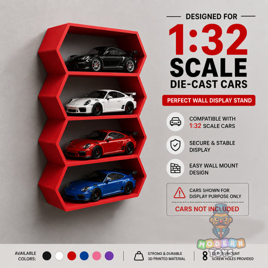 1:32 4-Rack Car Wall Stand
