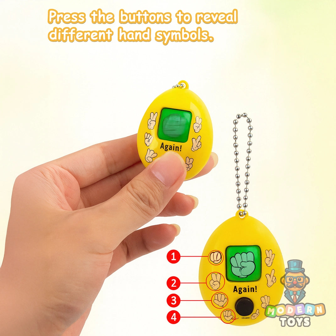 STONE PAPER SCISSORS KEYCHAIN
