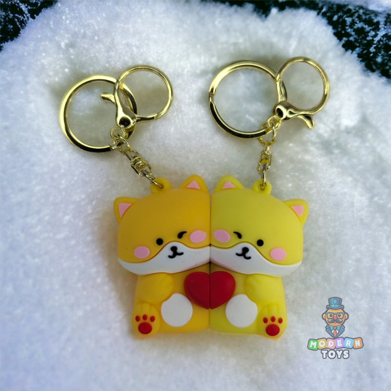 COUPLE MAGNETIC KEYCHAIN
