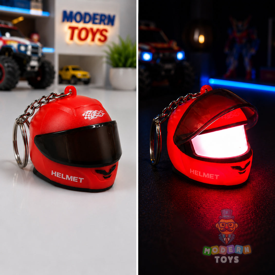 LED Helmet Keychain