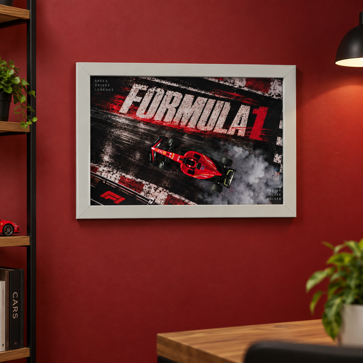 F1 Car Frame with Formula 1 Racing Car – Modern Toys