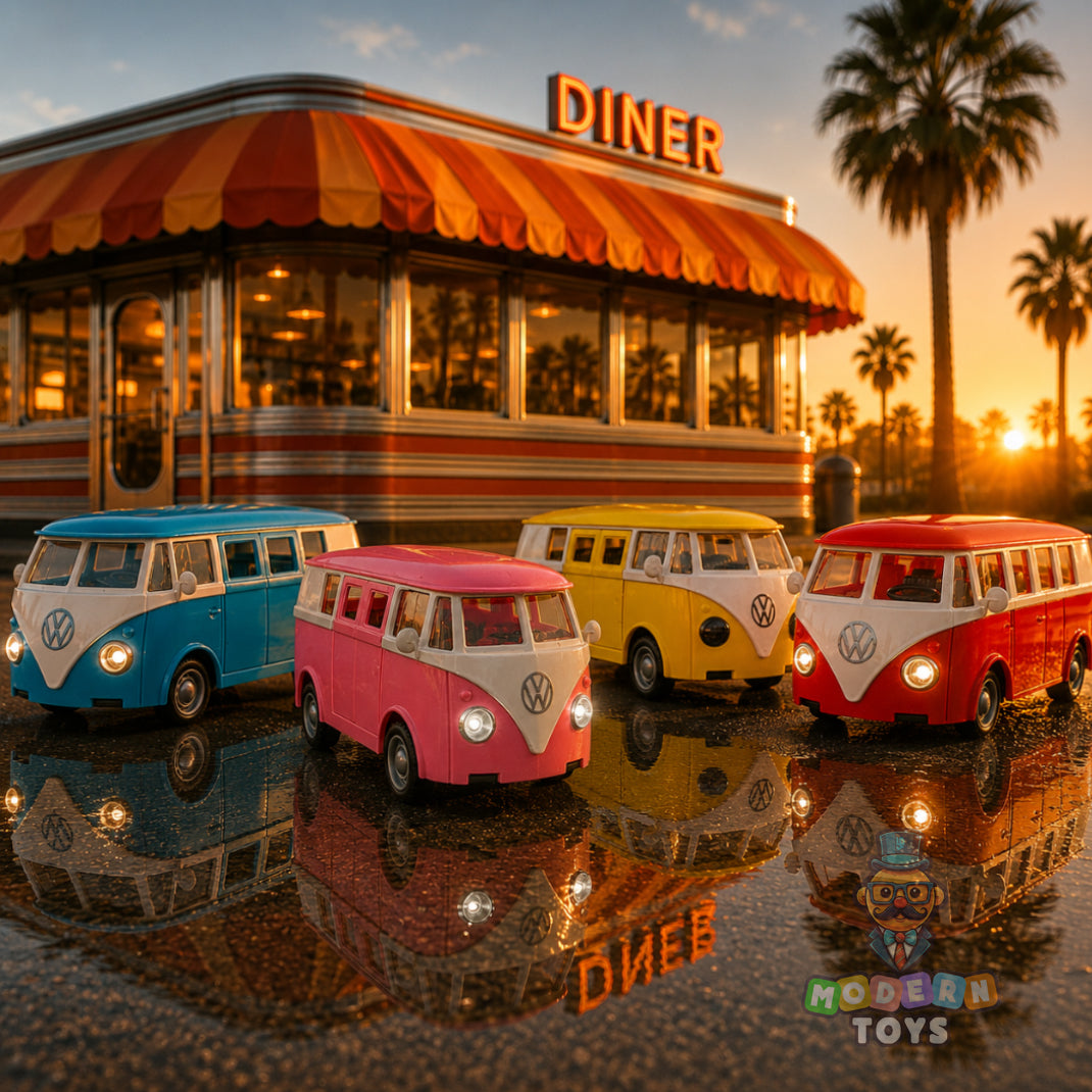 Classic Van Pull Back Toy Car