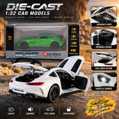 1:32 Pull Back Die-Cast Sports Car