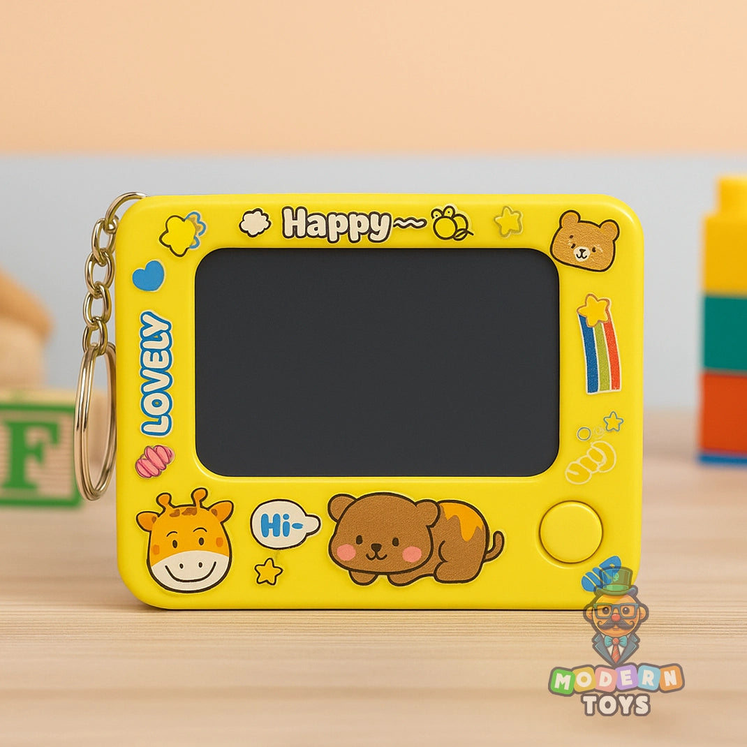 LCD Writing Keychain – Portable Digital Memo & Erasable Notepad Key ...