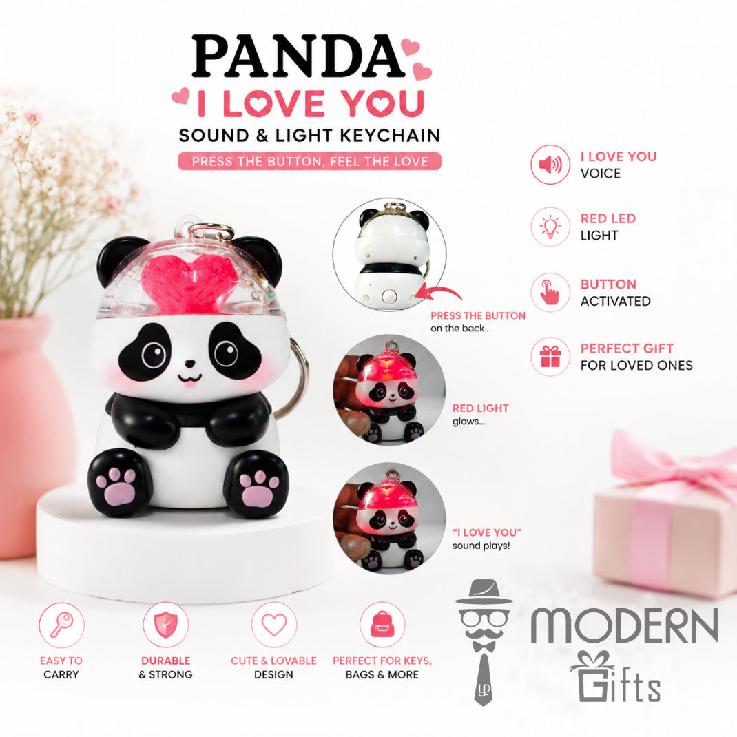 Panda I Love You Keychain