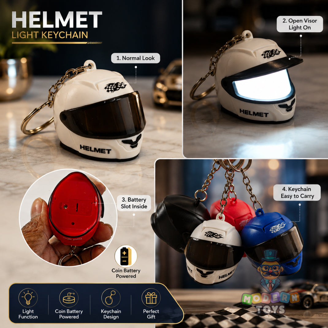 LED Helmet Keychain