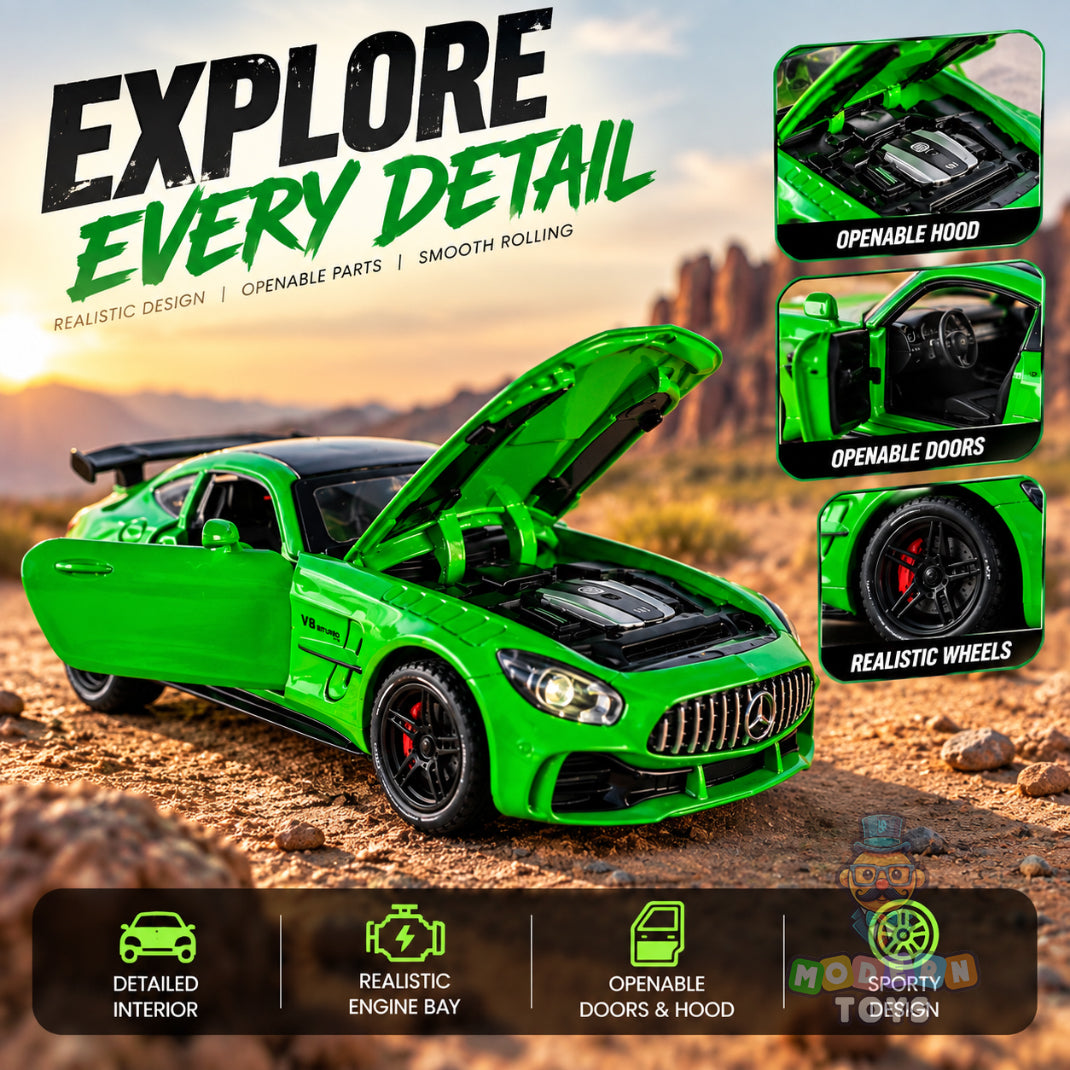 1:32 Pull Back Die-Cast Sports Car