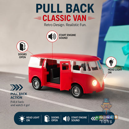 Classic Van Pull Back Toy Car