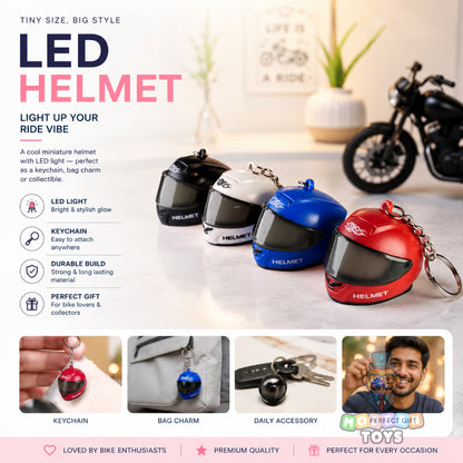 LED Helmet Keychain