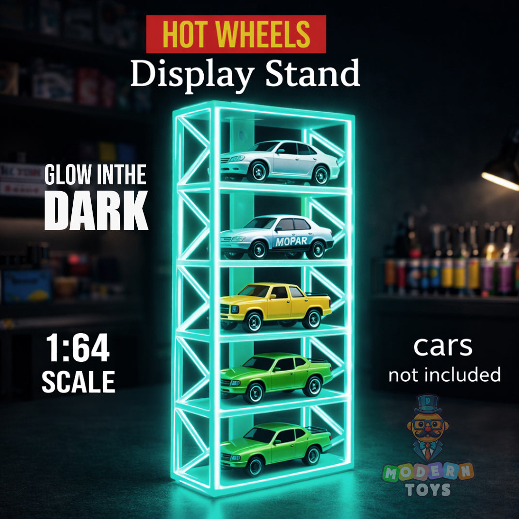 ［専用］Hotwheels DISPLAY STAND Glow Hot Wheels Display Stand – 5 Racks | Wall Mounted Hot Wheels