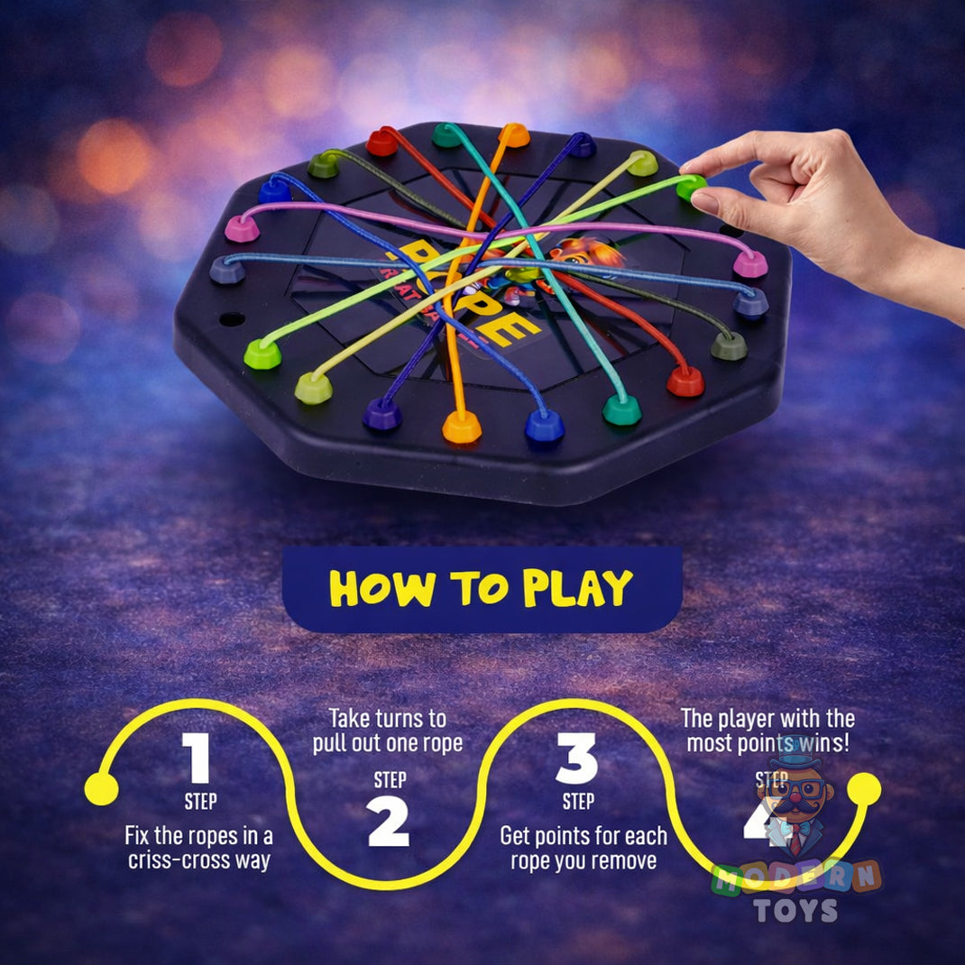 Color Ropes Puzzle Game TANGLE TWISTER ROPE PUZZLE GAME – Modern Toys