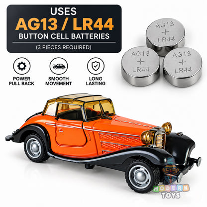 Vintage Pull Back Die-Cast Car