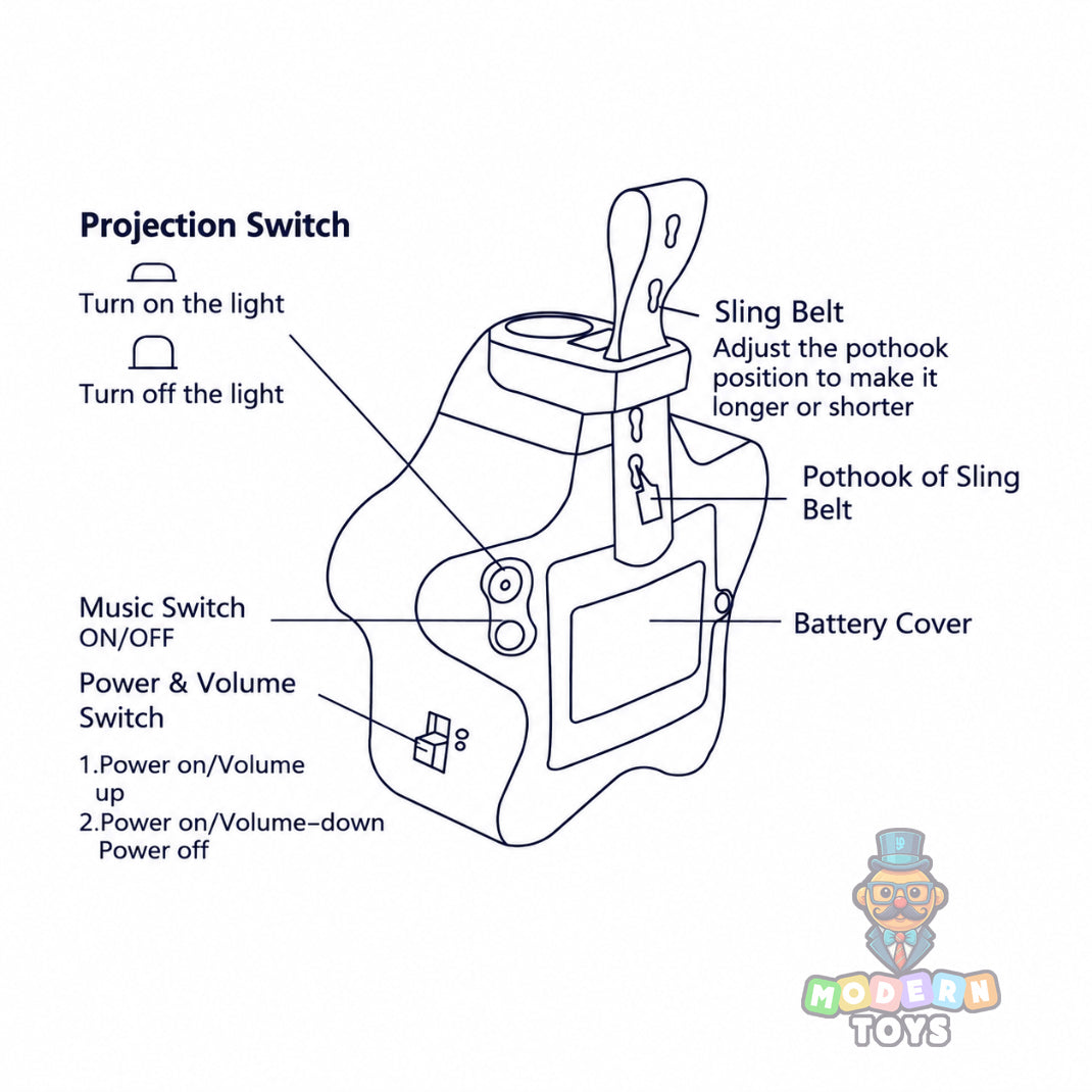 Little Angel Music Projector Lamp