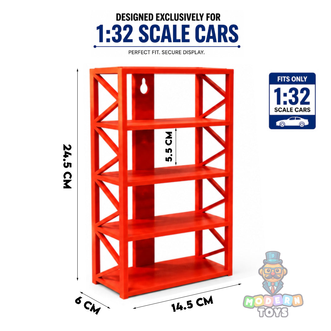 1:32 4- Rack Garage Car Wall Stand